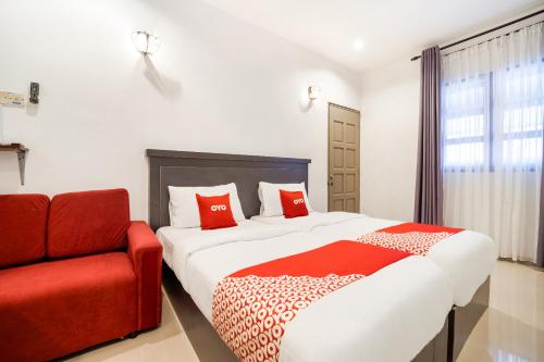 Letto o letti in una camera di Hotel O Kulim Inn