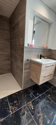 Koupelna v ubytování Kleine Ferienwohnung am Häufchen Höfchen
