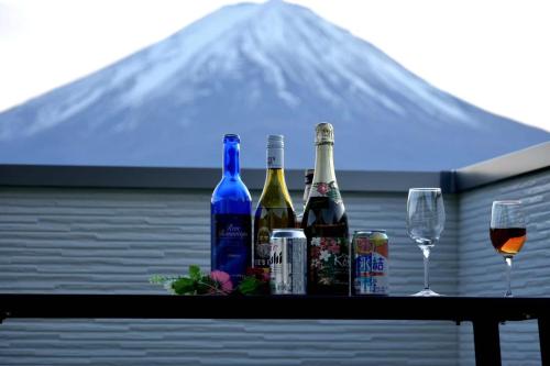 新築Oishi 100B 富士山と河口湖ビュー 屋上展望台付きヴィラ 大石公園徒歩4分
