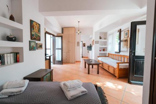 Ένα ή περισσότερα κρεβάτια σε δωμάτιο στο Infinity I - Stylish Apartment with Views