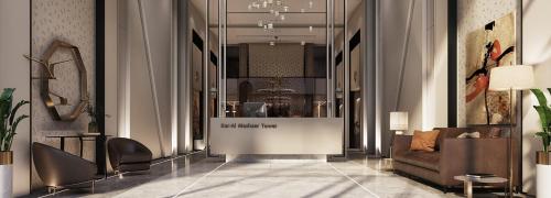 Χώρος καθιστικού στο Dar Al Mashaer Luxury Apartment #112