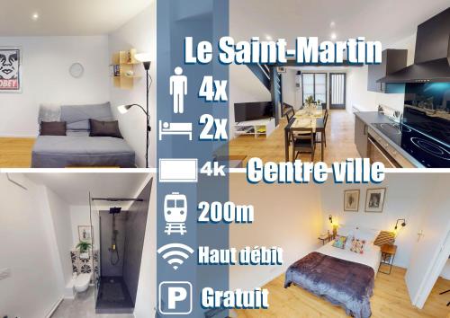 Le Saint Martin - Appartement moderne - Duplex - Centre ville - Gare