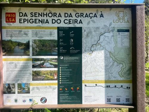 a sign for a map of greece at Quinta-lina de serpins in Serpins