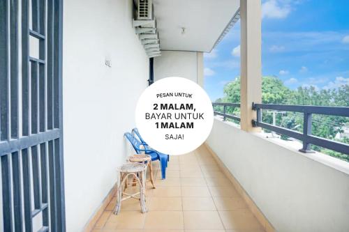 Balkón nebo terasa v ubytování Hotel O Sukarame Near Universitas Islam Negeri Raden Intan Lampun Formerly Hotel Wisma Tri Handayani