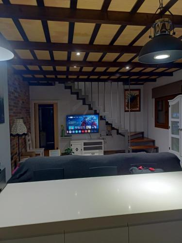TV a/nebo společenská místnost v ubytování Ático San Sebastian