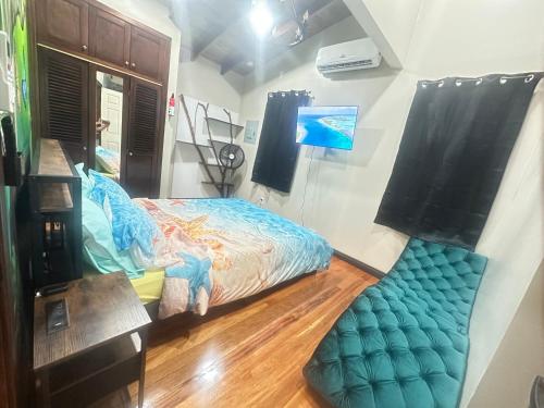 Howler Jungle Cabanas Belizeにあるテレビまたはエンターテインメントセンター