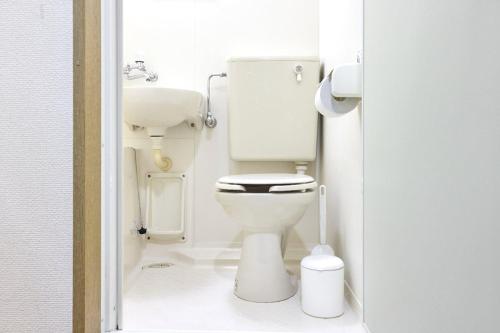 a bathroom with a toilet and a sink at Station Fujimigaoka in Kugayama
