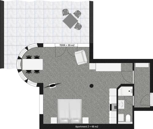 a floor plan of a room with at RIOs Apartments in Scharnitz