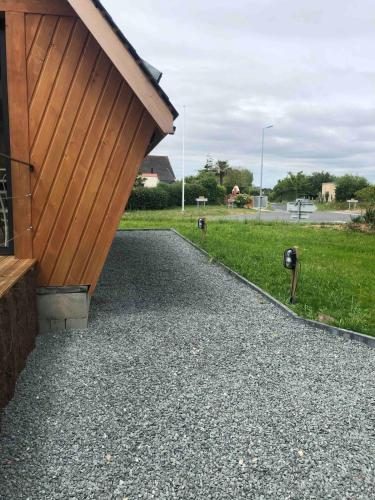 Zahrada ubytování chalet atypique proche Portbail Denneville