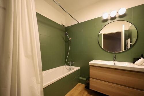 Koupelna v ubytování Apartment near Monaco, parking