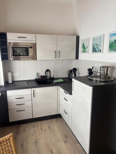 Dapur atau dapur kecil di Hotel Mietz