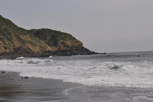 a beach with the ocean and some waves at AJITO in Oshima