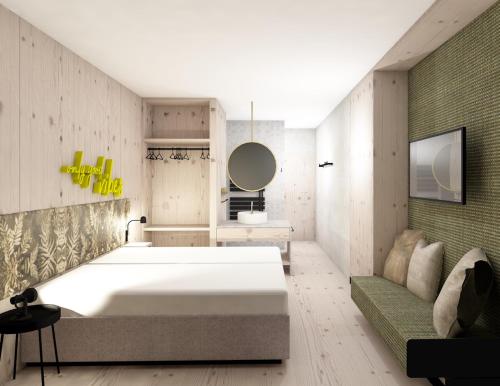 Posteľ alebo postele v izbe v ubytovaní ViBES Sölden - your alpine homebase