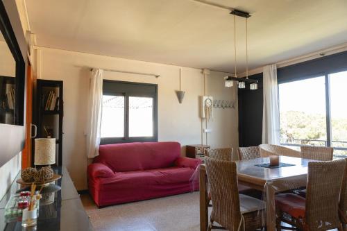 Χώρος καθιστικού στο Appartement à S'Agaro, 1er étage, 3 chambres vue vallée, balcon