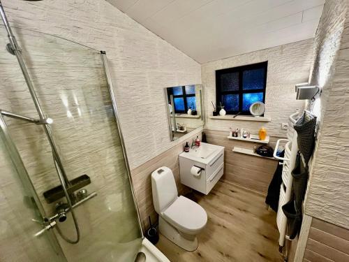 Koupelna v ubytování Discover Iceland Lodges