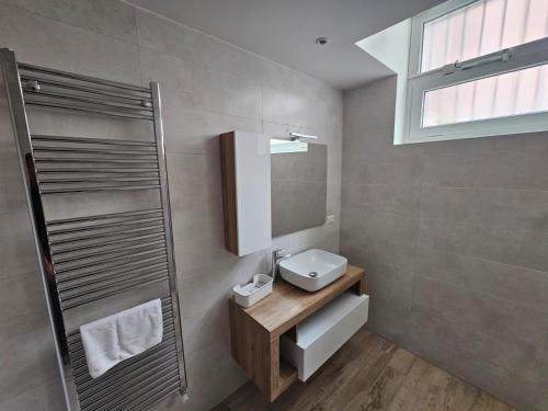 une salle de bain avec un lavabo et un miroir dans l'établissement Sempione Green, à Milan