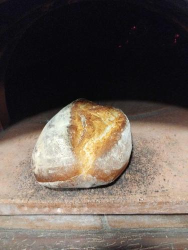 a loaf of bread sitting on top of a table at La sosta di Fano in Reggello