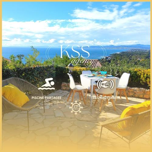 47m carré - Vue mer 180 degrés - Piscine - Parking