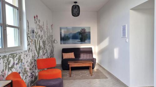 Χώρος καθιστικού στο Le Grenier à Sel d'Amboise 5 pers PMR, parking privé, terrasse, maison historique