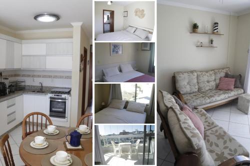 Cucina o angolo cottura di 3 quartos a 280m da praia c roupa de cama - Sacada com Churrasqueira - climatizado - 10 min a pé da passarela do Ribeiro e acesso a Praia de Bombinhas - 5 min a pé de supermercados - Até 8 pessoas, ideal p famílias, grupos, crianças