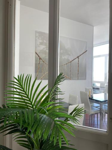a green plant in a room with a dining room at Il Giardino Di Flora con Piscina & Jacuzzi in Lecce
