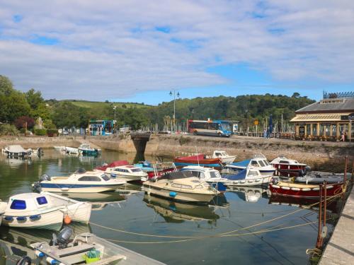 a group of boats are docked in a harbor at Green Retreat in Dartmouth