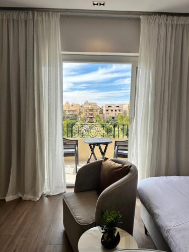 Χώρος καθιστικού στο Ryan's Inn Studio apartment