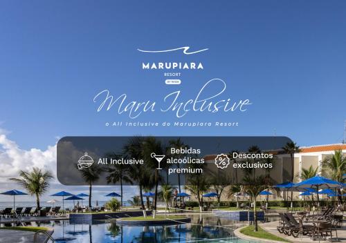 a sign in front of a pool at a resort at Marupiara Resort by Wish in Porto De Galinhas