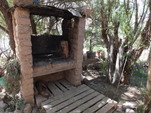 Jardín al aire libre en Casa Minerva, construcción de materiales autoctonos