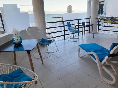 Balkón nebo terasa v ubytování Paradisiac apartment facing the sea