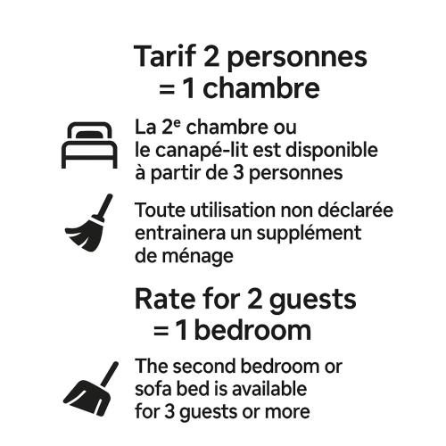 a screenshot of a cell phone with two different texts at Cosy Appartement Hyper Centre-Ville in Quimper