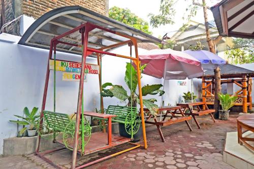 Terrasse ou espace extérieur de l'établissement Hotel O Trisna Patihan Resort