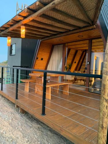 Balkón nebo terasa v ubytování Cabana Vale da Pedra
