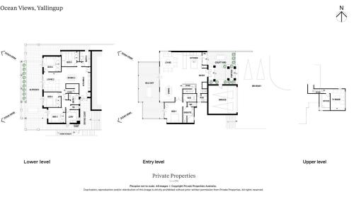 a floor plan of a house at Ocean Views I Private Properties in Yallingup