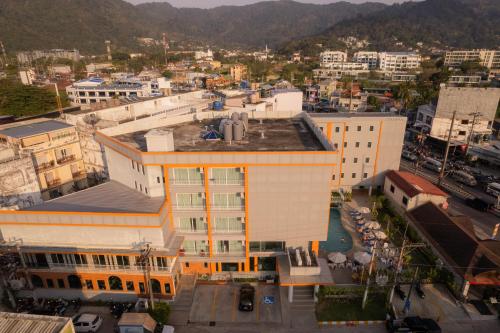 an overhead view of a building in a city at Chabana Kamala Hotel in Kamala Beach
