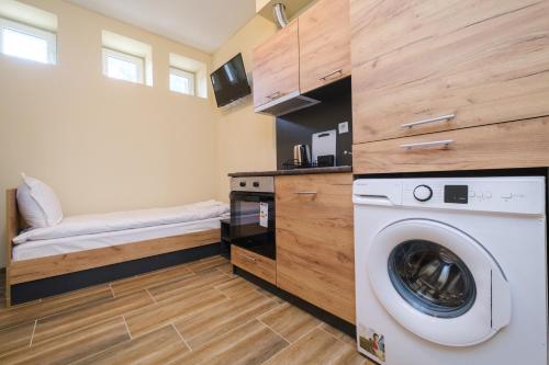 Kuchyň nebo kuchyňský kout v ubytování Veliko Turnovo Studios - Trendy & Convenient