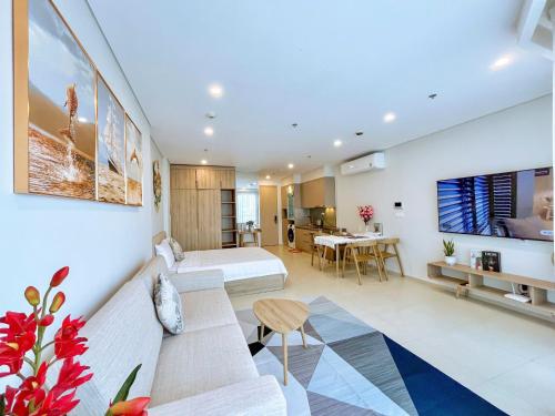 Posezení v ubytování The Sóng Apartment 5 Stars Vung Tau - Căn Hộ Du Lịch Biển 5 Sao Vũng Tàu - MINH TOẢN's Homestay