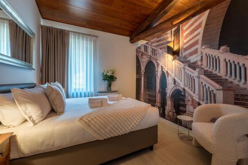 Letto o letti in una camera di PALAZZO RISTORI