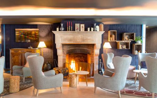 Гостиная зона в Hotel Demeures de Campagne Château de Fontainebleau