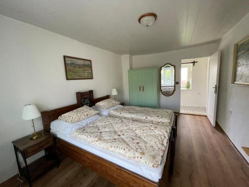 Postel nebo postele na pokoji v ubytování Apartmán Velešov