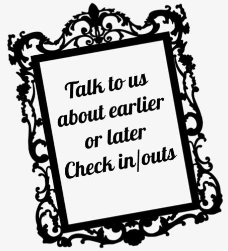 a mirror with the words talk to us about earlier or later check inlbs at The Maltings - Contemporary 2 bedroom apartment with en-suite in Kirk Sandall