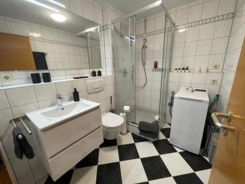 Koupelna v ubytování Studio für Geschäftsreisende