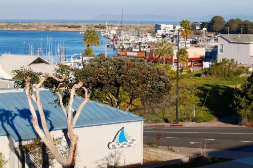 a view of a harbor with a marina at Blue Sail Inn in Morro Bay