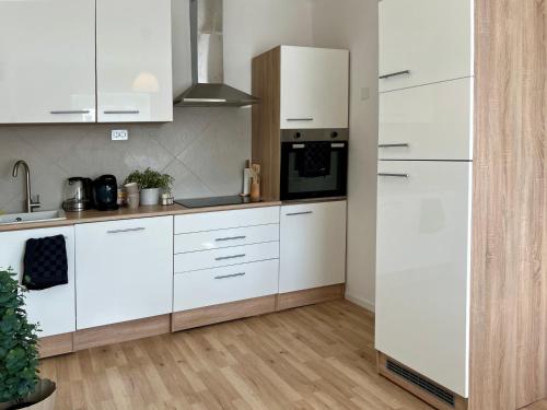 Kuchyň nebo kuchyňský kout v ubytování Apartment Nähe Red Bull Ring