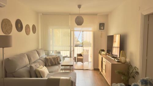 Et opholdsområde på Apartamento Lindamar