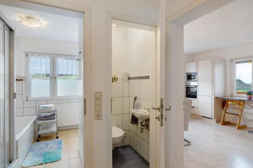 Koupelna v ubytování Haus Am Schroffen