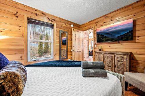 Ένα ή περισσότερα κρεβάτια σε δωμάτιο στο Chateau LeConte