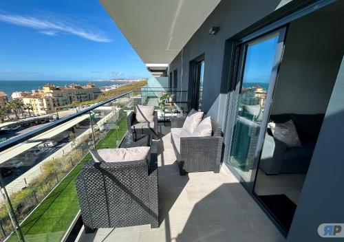 Balkón nebo terasa v ubytování Orizon 05 Apartment with terrace and sea view