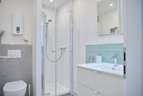 Koupelna v ubytování Grömitz- Center I App 321 inkl WLAN "3-2-1-Meins!"