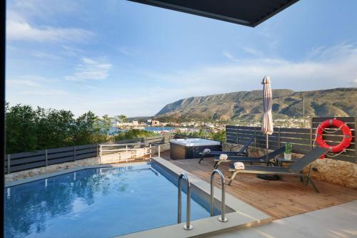Thearia villa I - seaview , private heated pool & jacuzzi